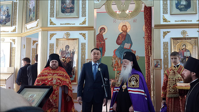 Сегодня в Мартуке состоялось торжественное открытие храма «Умягчение злых сердец»