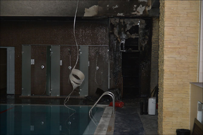 Вчера загорелась сауна крупнейшего в городе фитнесс-клуба